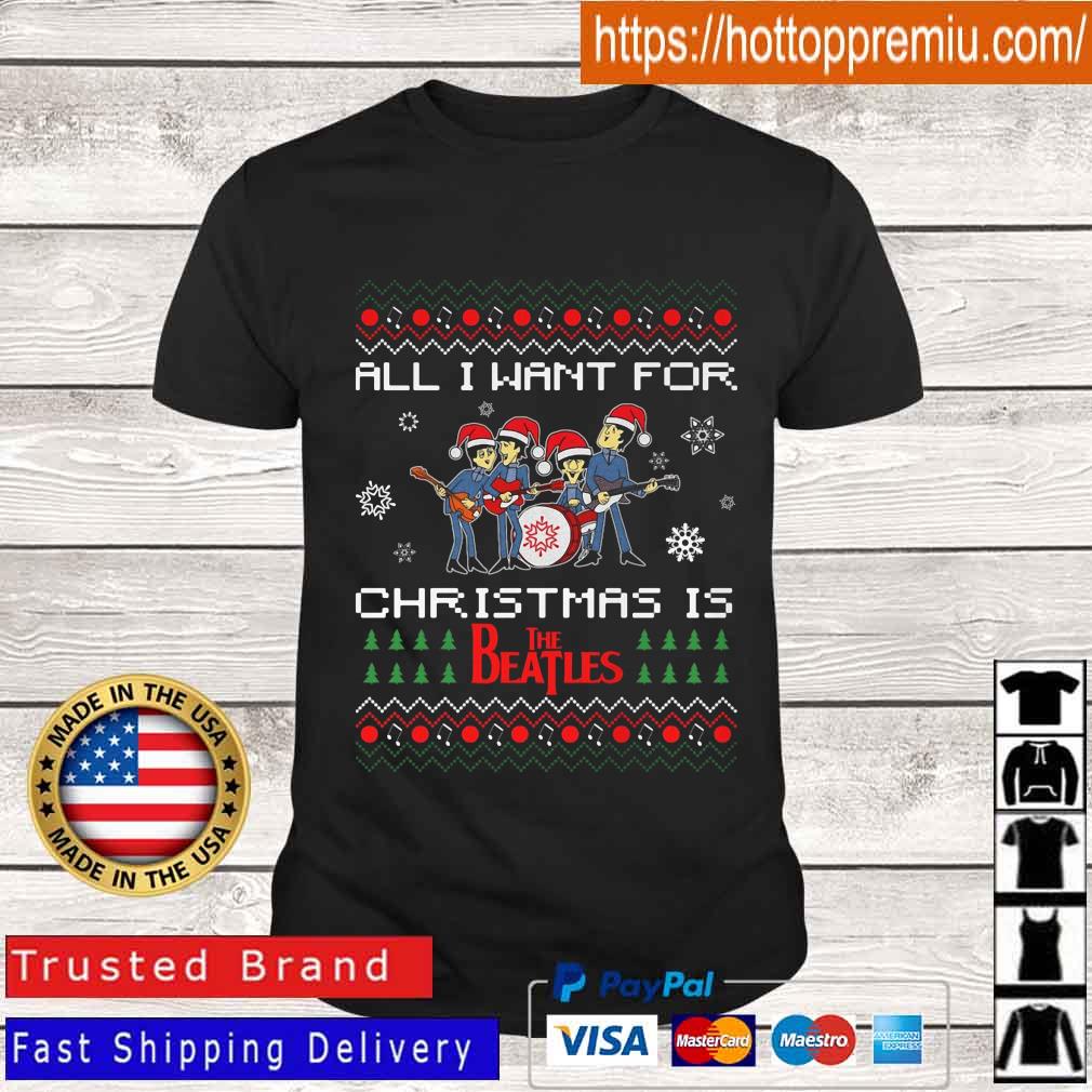 beatles christmas sweater